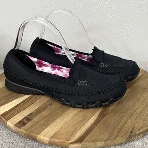 Skechers Loafers Shoes Women Relaxed Fit Memory Foam Walking  Shoes Black 8.5